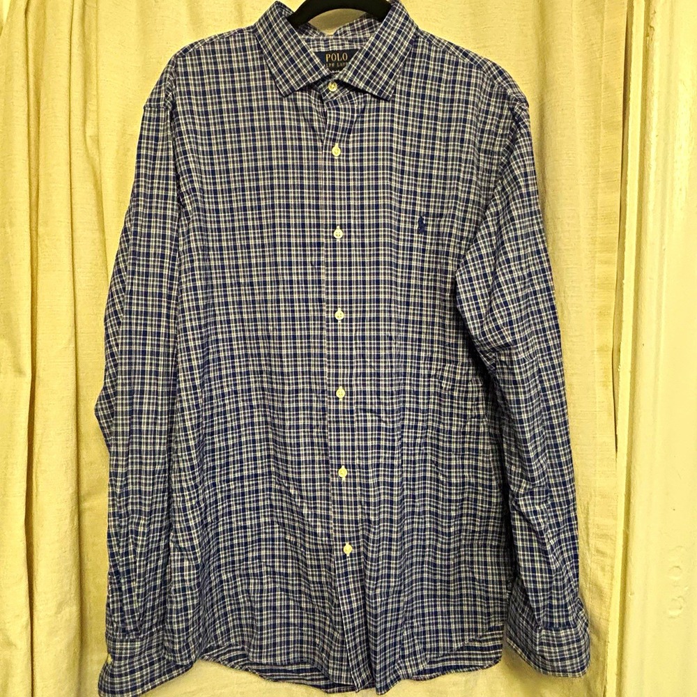 Polo Ralph Lauren Classic Fit Performance XL Plaid Long Sleeve Button-Up Shirt